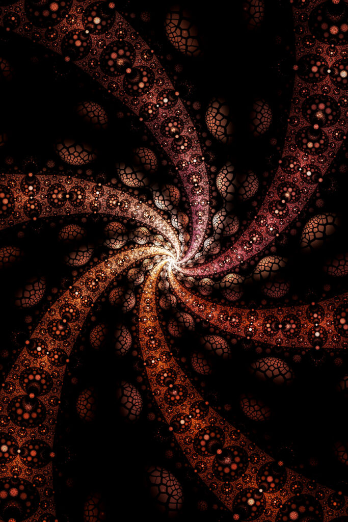 Mesmerizing Fractal Vortex Wallpaper - Intricate Twisted Lines Design