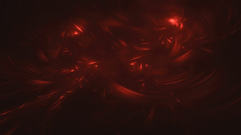 Stunning 4K Fractal Wallpaper: Glowing Red Elements on Dark Background