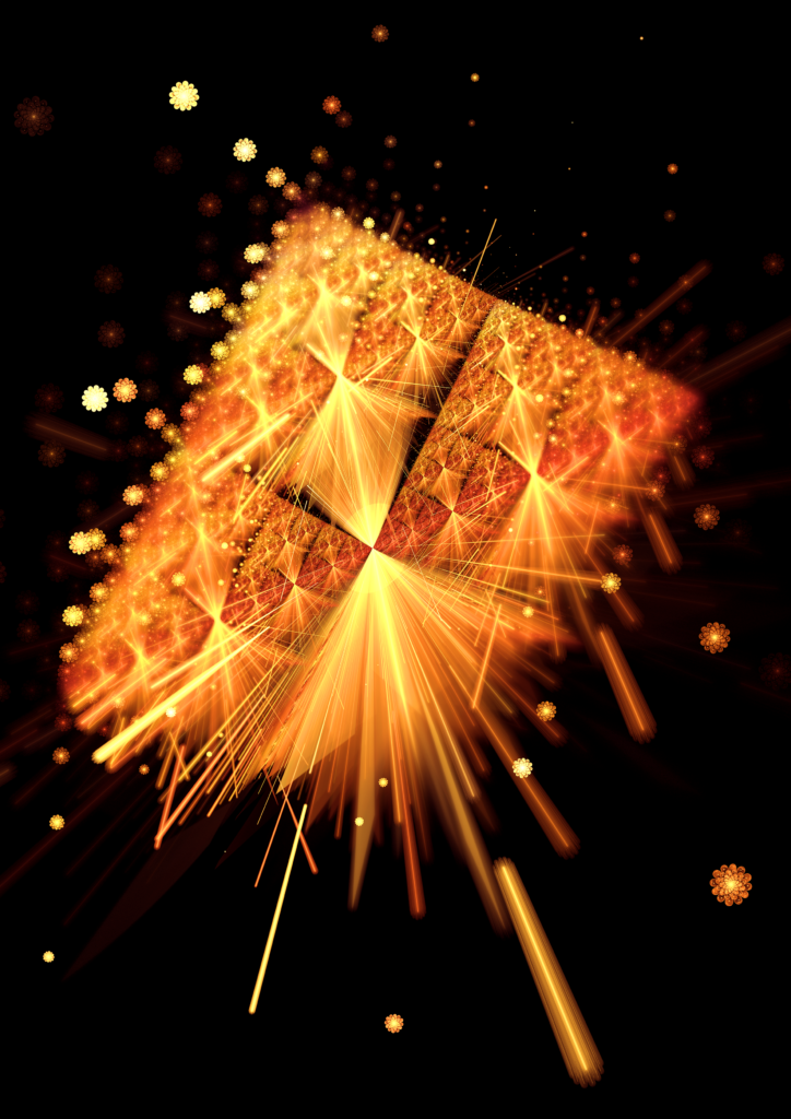 Mesmerizing Fractal Wallpaper: Bright Lines & Glow on Dark Background