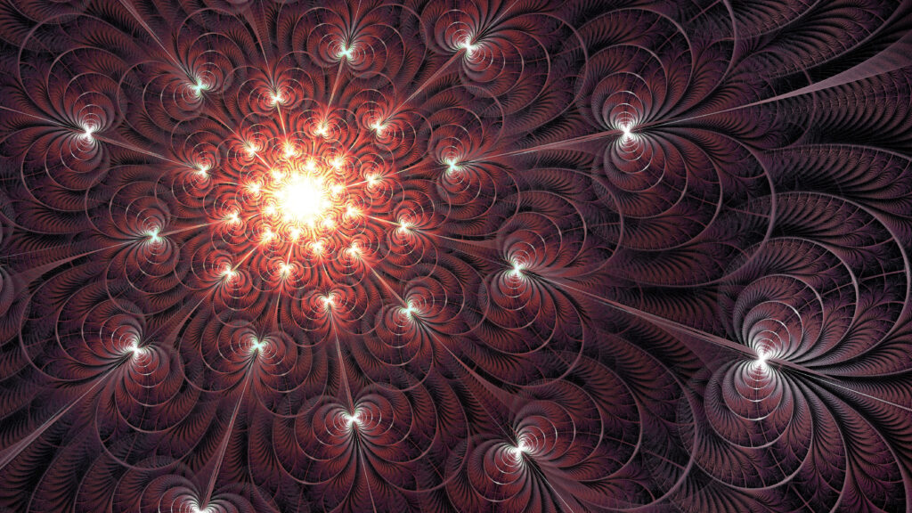 Mesmerizing 4800x2700 Fractal Wallpaper with Glowing Spiral Design