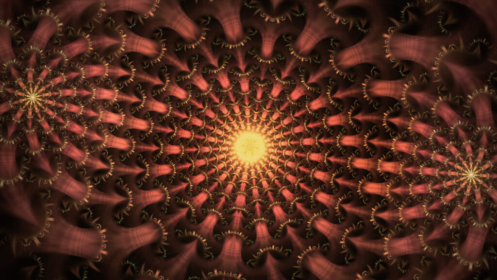 Mesmerizing Fractal Wallpaper: Glowing Depth & Intricate Patterns