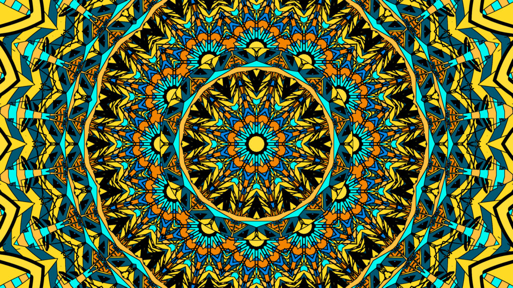 Vibrant Fractal Wallpaper: Mesmerizing Concentric Circle Design
