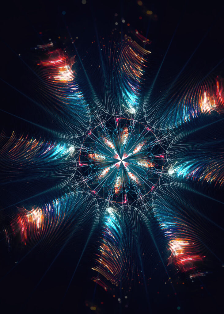 Mesmerizing Fractal Design Wallpaper: Intricate Shapes and Circles