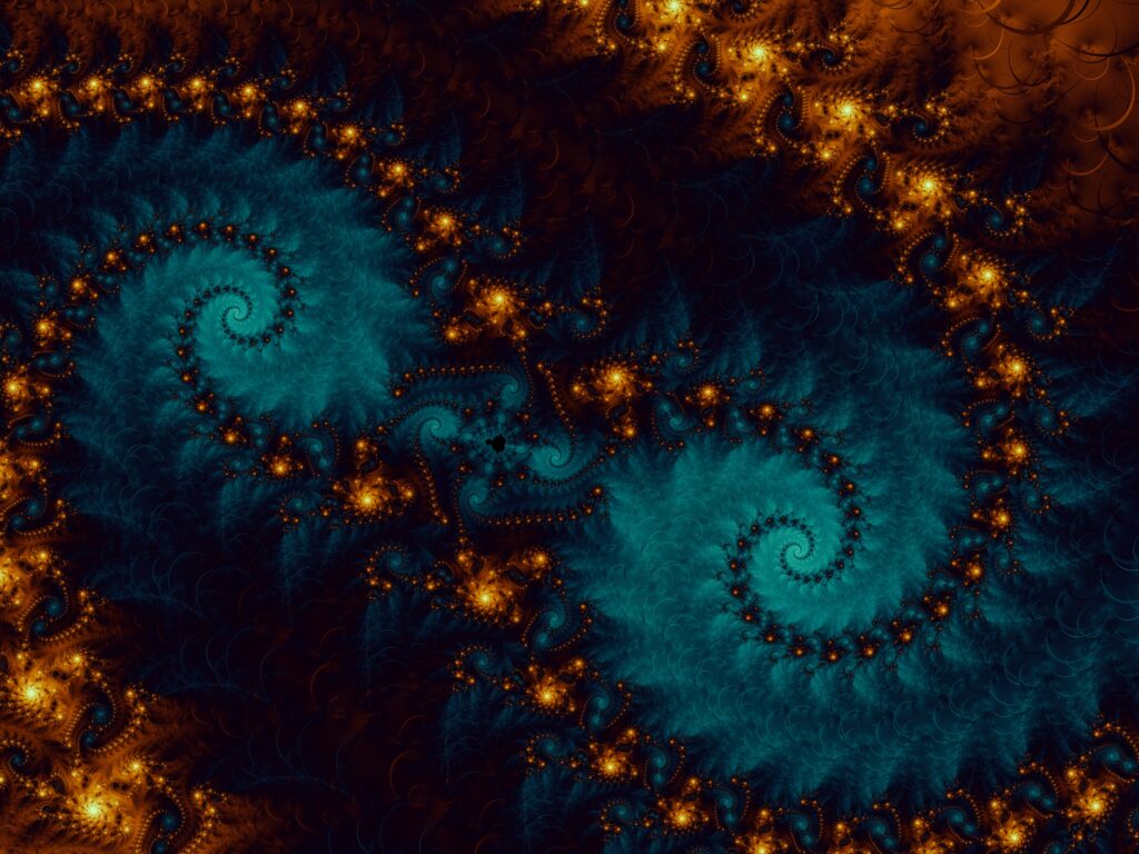 Mesmerizing Fractal Wallpaper: Hypnotic Swirling Spirals Background