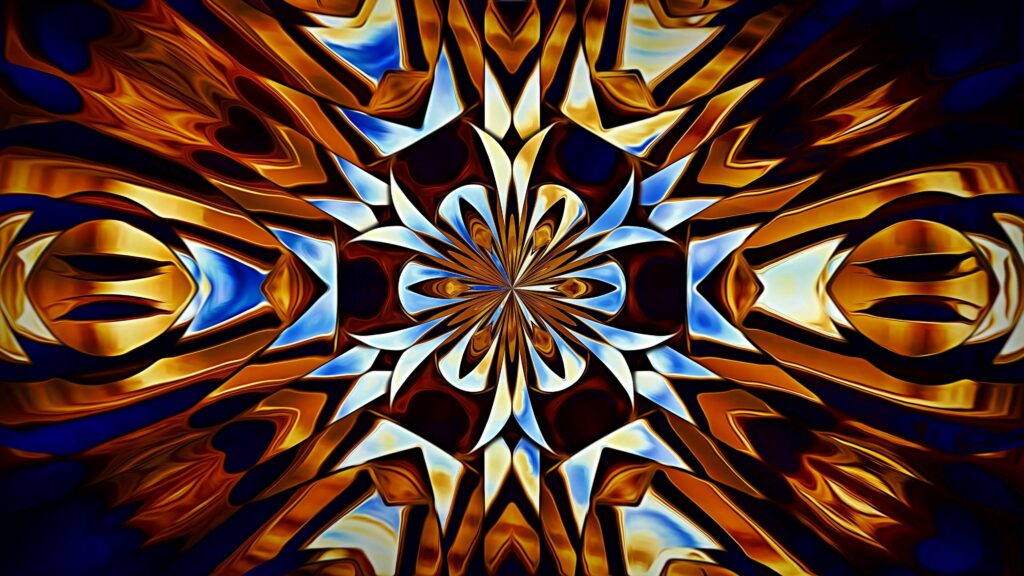 Mesmerizing Fractal Kaleidoscope Wallpaper - Vivid Abstract Background