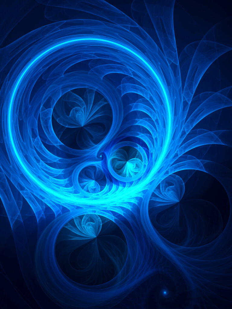 Mesmerizing Fractal Blue Wallpaper - Intricate Abstract Background