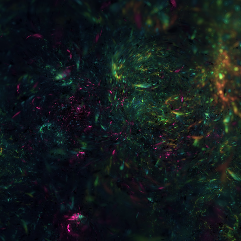 Vibrant Green & Pink Fractal Wallpaper | Ethereal Abstract Background