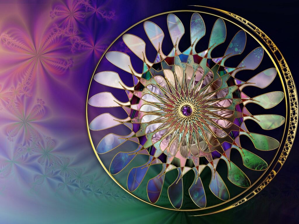 Mesmerizing Fractal Wallpaper: Jewel Design & Vibrant Patterns