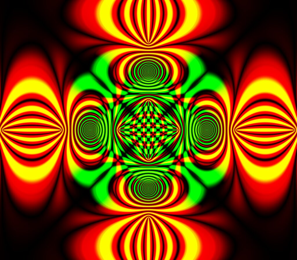 Vibrant Fractal Wallpaper: Hypnotic Kaleidoscopic Abstract Background