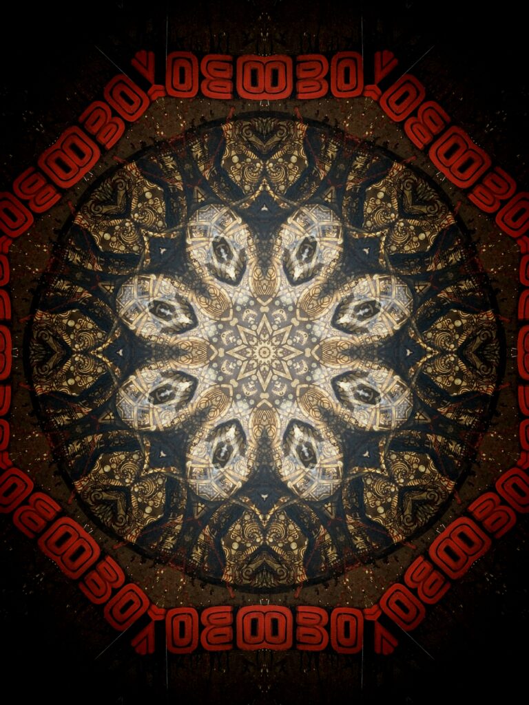 Mesmerizing Fractal Wallpaper: Symmetrical Mandala Background Design