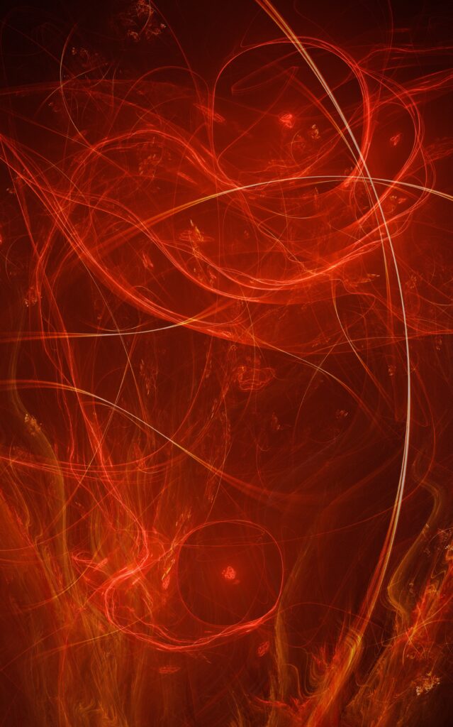 Dynamic Red Fractal Wallpaper: Intricate Patterns & Whirling Depth