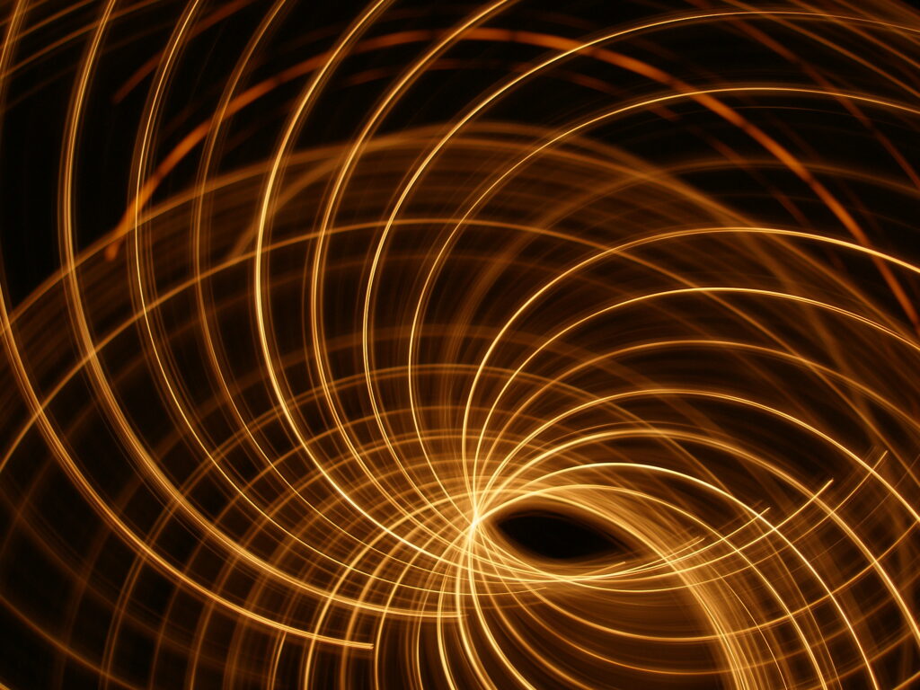 Captivating Freezelight Wallpaper with Glowing Golden Stripes