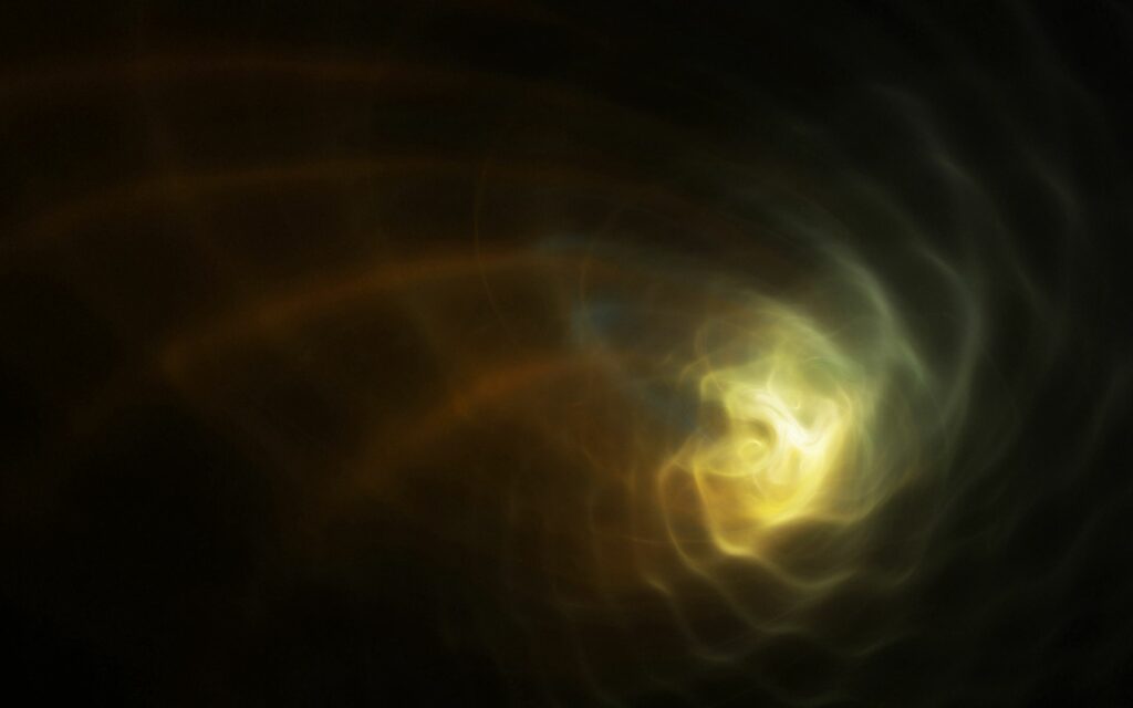Mesmerizing Funnel of Light: Yellow and White Swirling Wallpaper