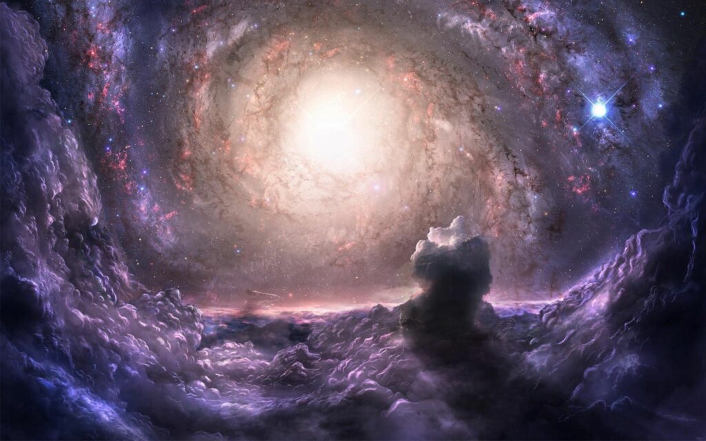 Mesmerizing Galaxy Cluster Wallpaper: Ethereal Cosmic Beauty
