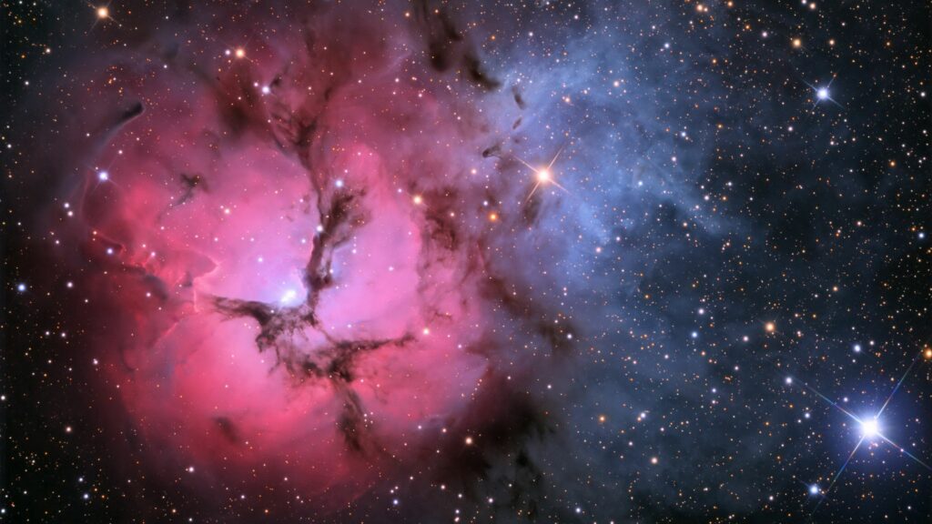 Mesmerizing Galaxy Wallpaper: Pink Nebula & Twinkling Stars