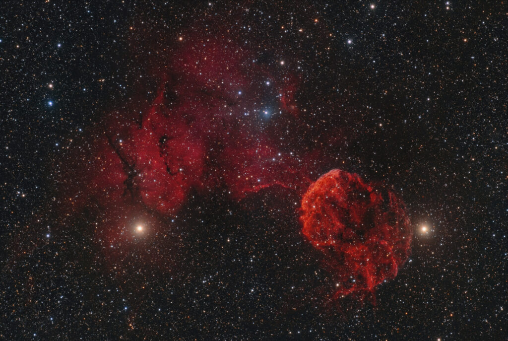 Mesmerizing Galaxy Wallpaper with Glowing Stars & Red Nebula