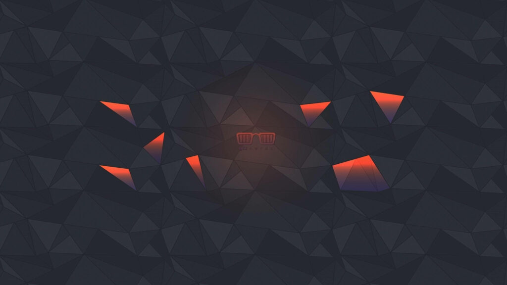 Mesmerizing Geometric Artwork: Vibrant Orange Accents Grace Enigmatic Black Patterns - Ideal for Eye-catching YouTube Thumbnails Wallpaper