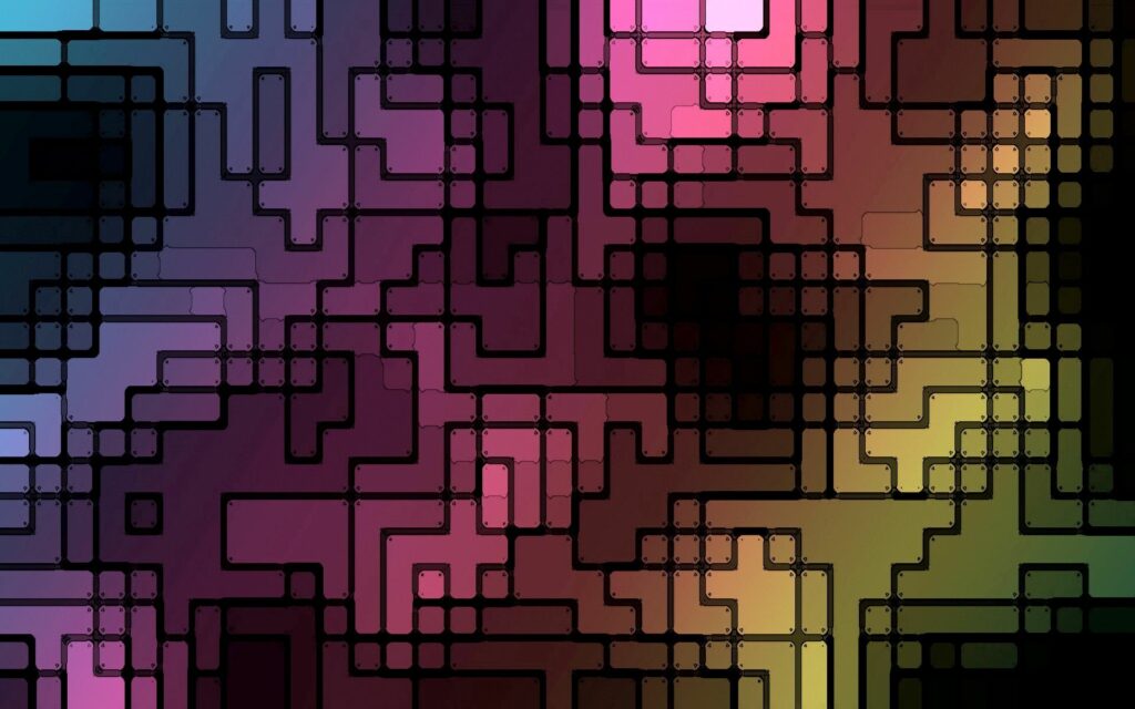 Vibrant Interlocking Geometric Mosaic Wallpaper – 1920x1200 Background