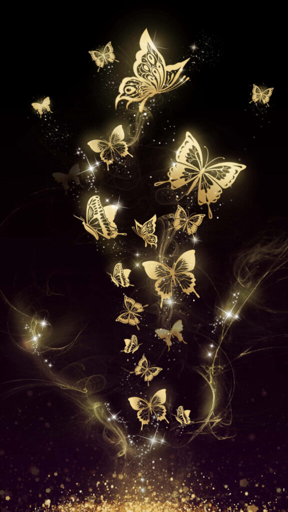 Mesmerizing Glitter Butterfly Wallpaper: Elevate Your Screen Elegantly
