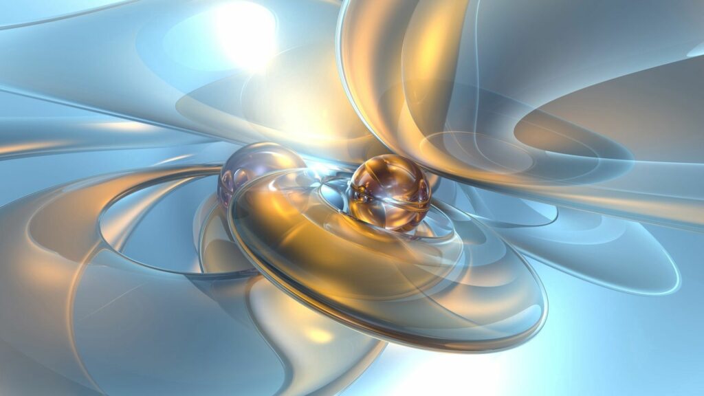 Mesmerizing Abstract 1920x1080 Wallpaper with Glowing Spheres