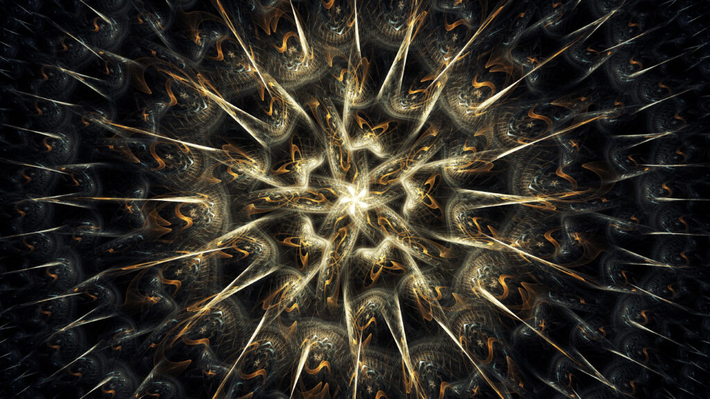 Mesmerizing Glowing Fractal Pattern Background - 4800x2700 Wallpaper