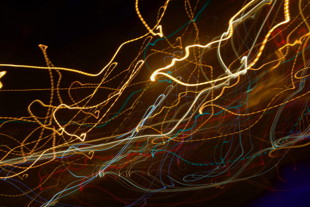 Mesmerizing Glowing Lines Wallpaper - Vibrant Abstract Design