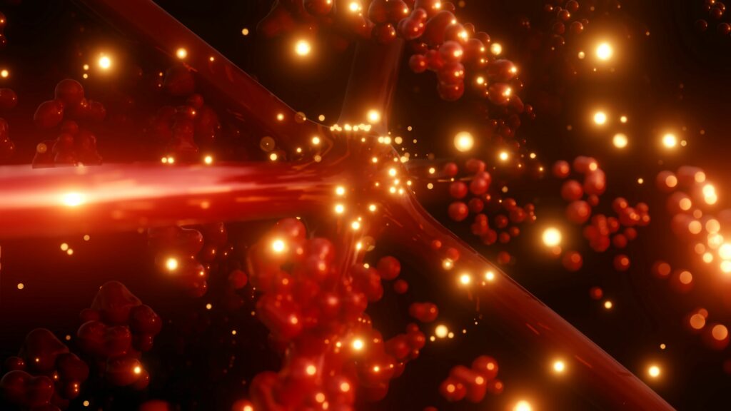 Vibrant Glowing Particles Wallpaper: Ethereal Dark Background