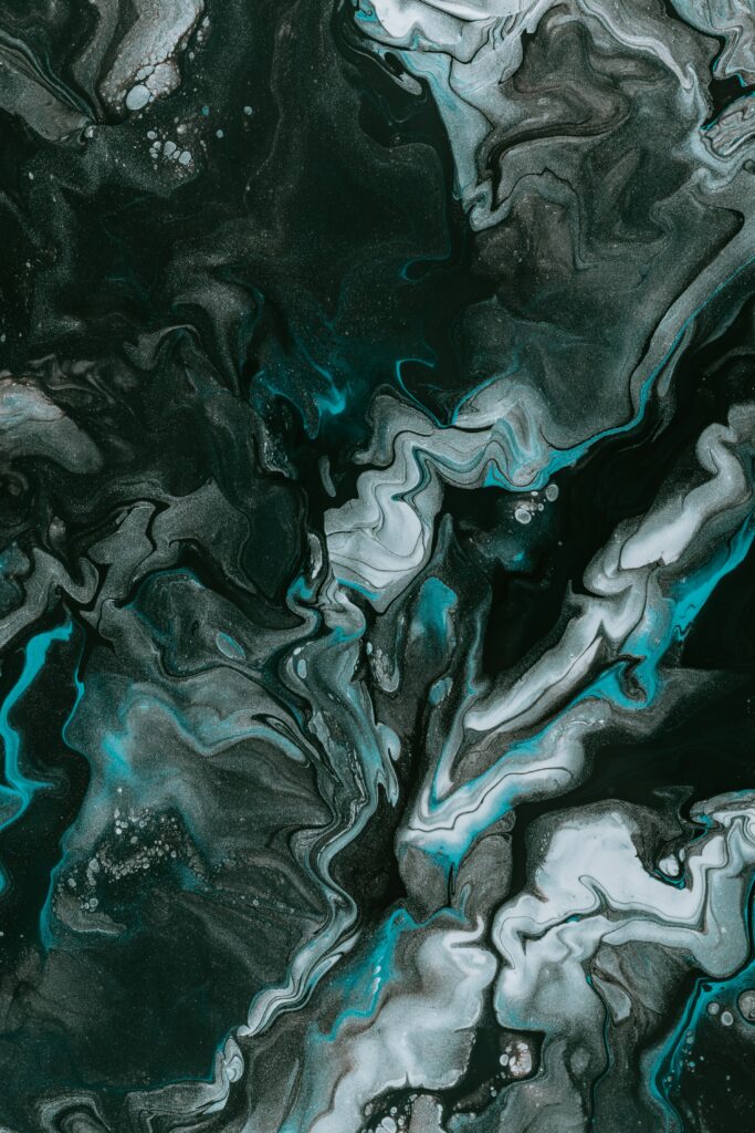 Mesmerizing Gray & Blue Abstract Wallpaper - Marble Effect Background