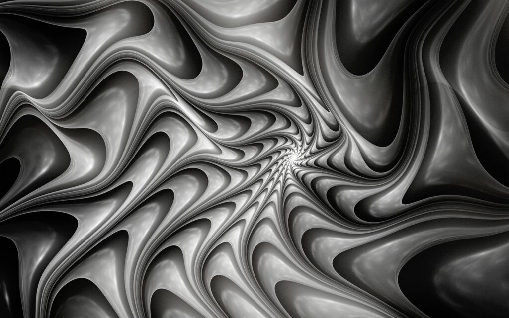 1920x1200 Grayscale Abstract Wallpaper: Captivating Fluid Patterns