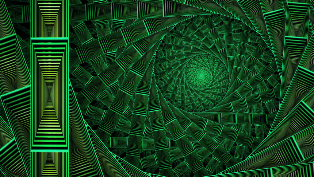 Mesmerizing Green Abstract Spiral Wallpaper - 4800x2700 Background
