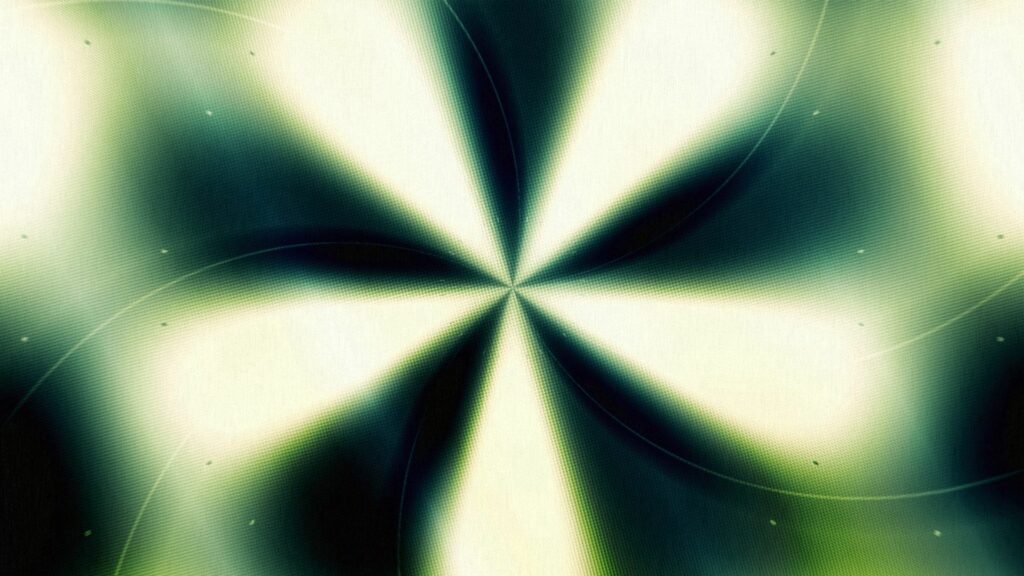 Mesmerizing Abstract Radial Pattern Wallpaper in Green, White & Black