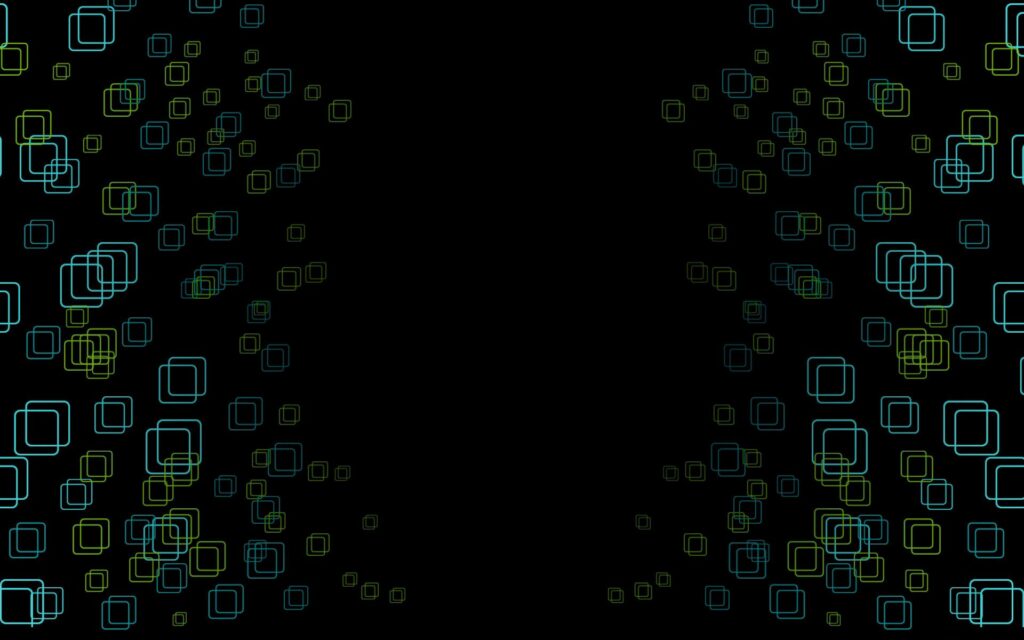Mesmerizing Black Background Wallpaper with Green & Blue Squares