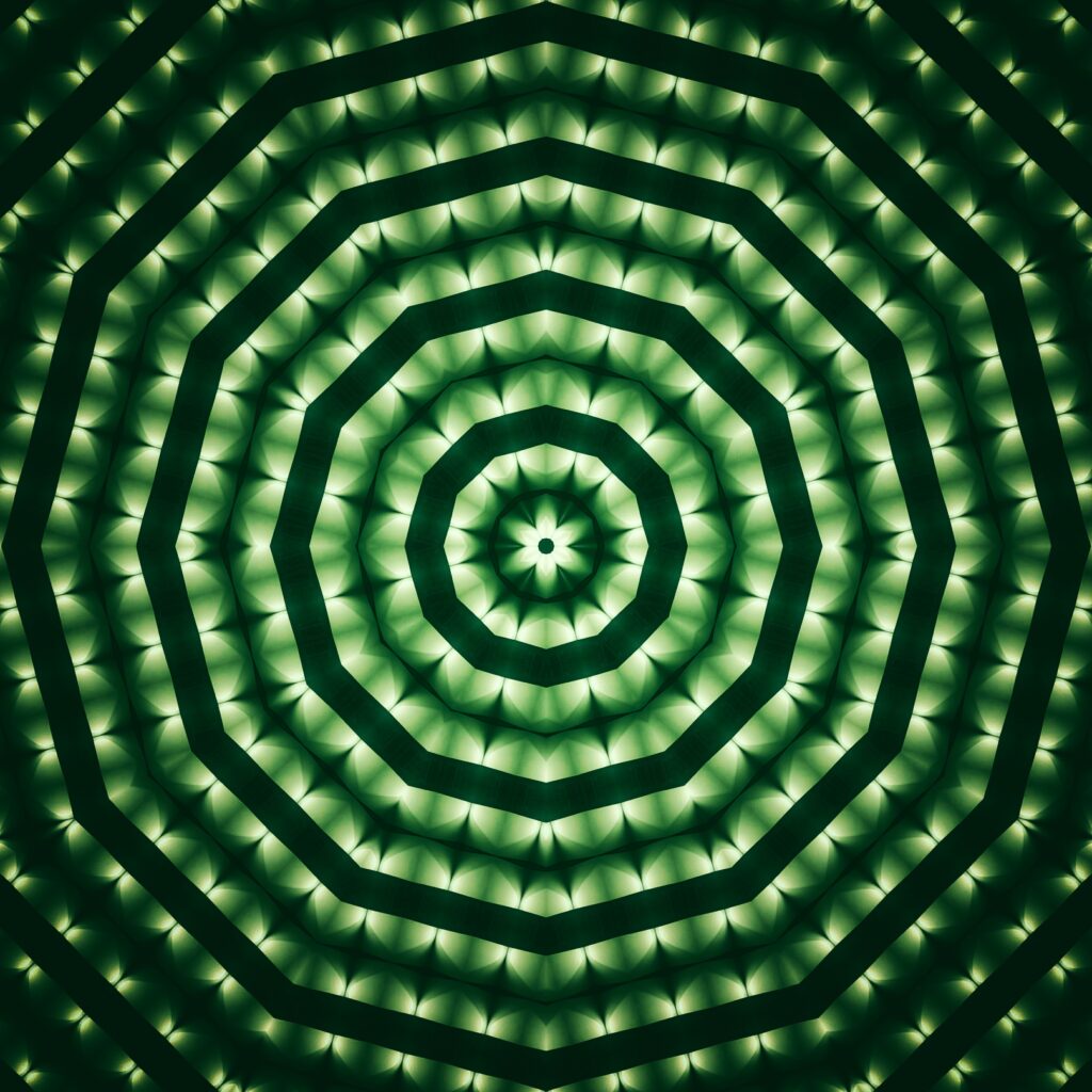 Mesmerizing Green Concentric Circles Wallpaper - 3464x3464 Background