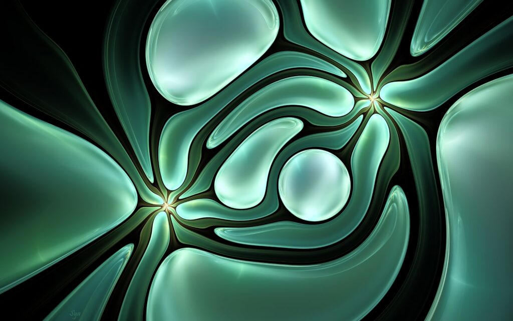 Tranquil Green Abstract Fractal Wallpaper - 3200x2002