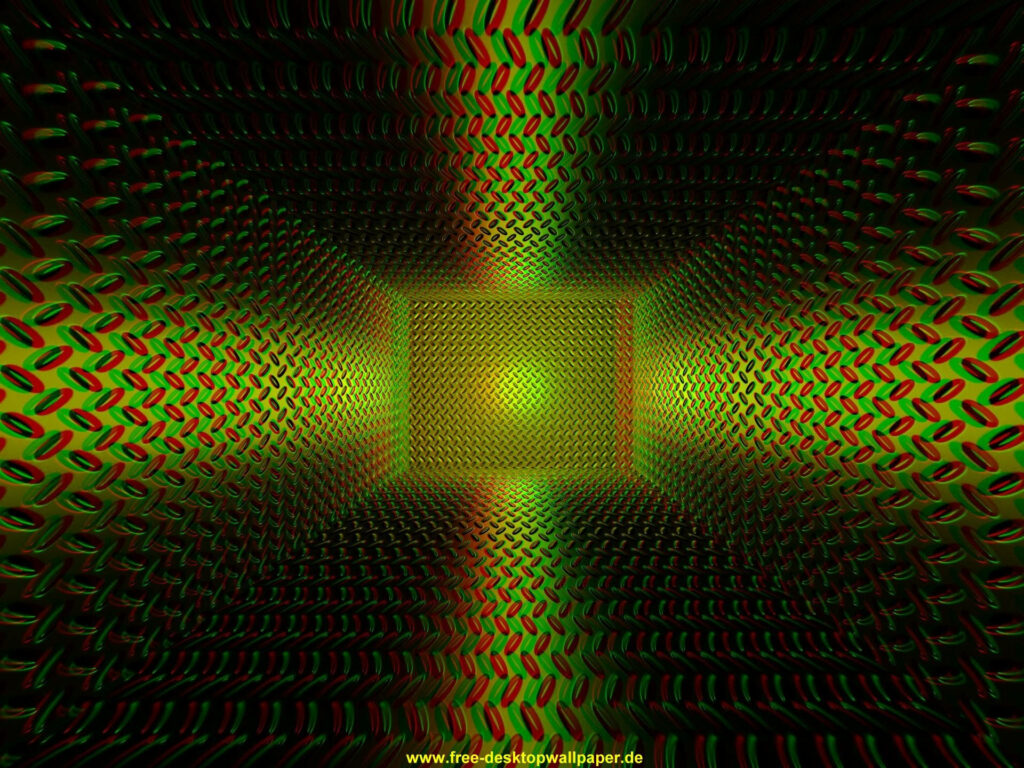 Mesmerizing Green Depth: Captivating 3D Background for Desktop Wallpaper