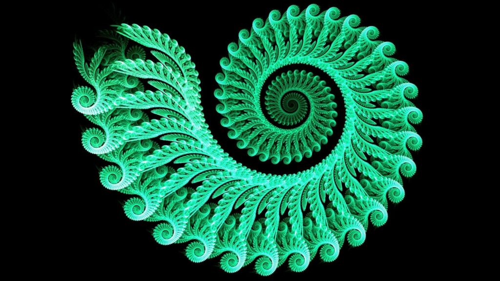 Mesmerizing Green Spiral Pattern Wallpaper - Hypnotic Design