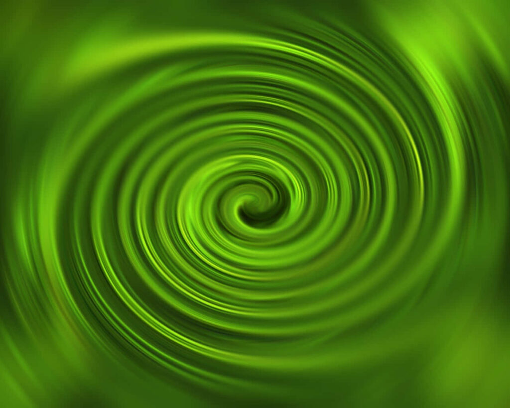 Mesmerizing Green Swirl Wallpaper: Captivating Hypnotic Background