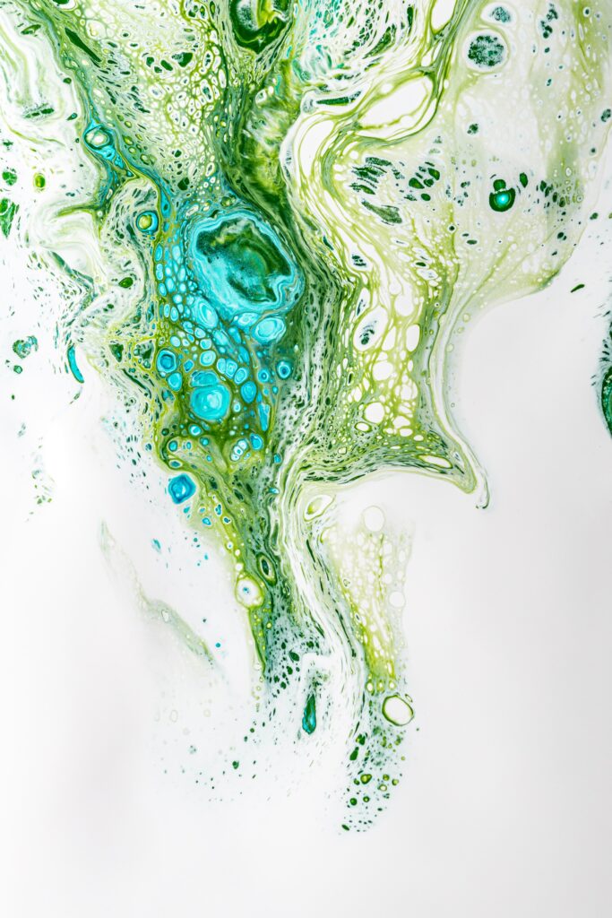Mesmerizing Green & Turquoise Abstract Wallpaper Background Art