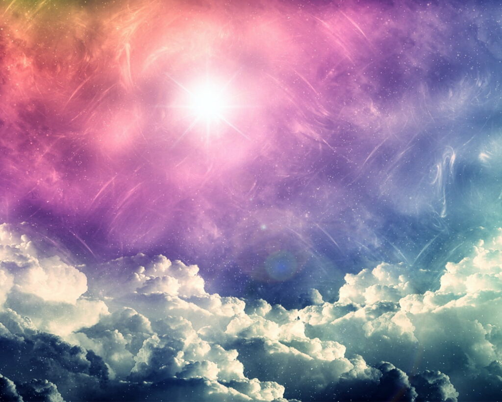 Mesmerizing HD Sky Wallpaper with Colorful Clouds & Vibrant Lights