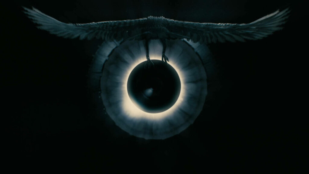 Stunning Hawk Eclipse Wallpaper: Dark Westworld-Inspired Background