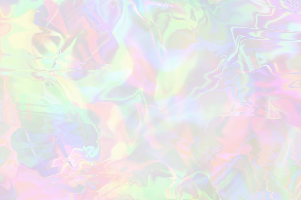 Holographic pastel waves background with fluid iridescent blue lavender and mint green texture Wallpaper