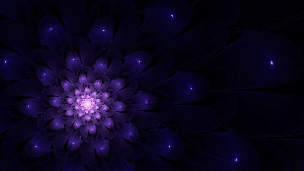 Mesmerizing Indigo Flower Wallpaper: Intricate Digital Art Background