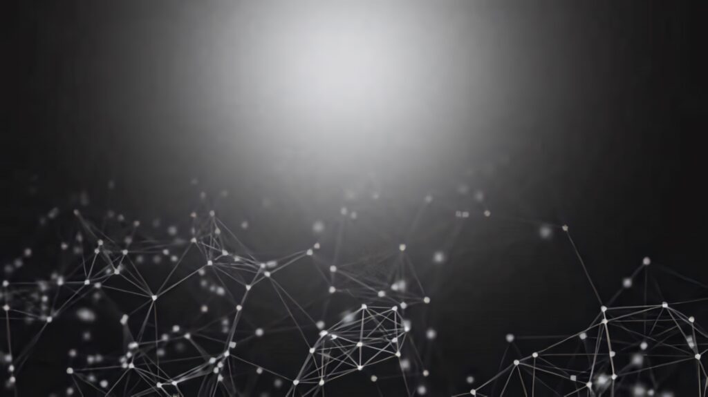 Mesmerizing Interconnected Dots and Lines Gradient Background Wallpaper