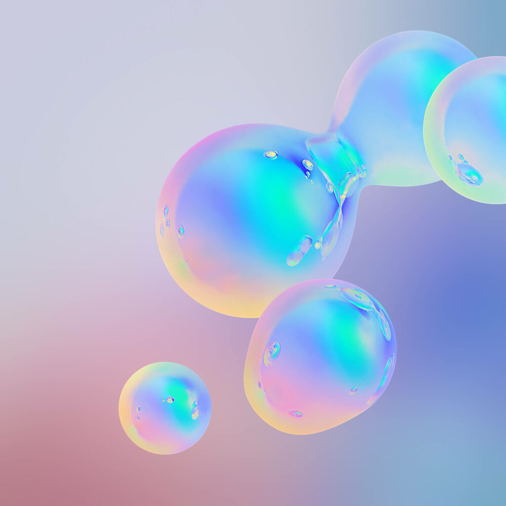Mesmerizing Iridescent Spheres Wallpaper for Samsung Galaxy Tablet