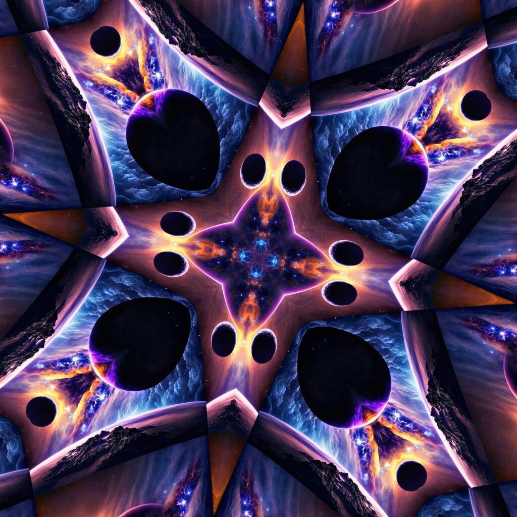 Vibrant Kaleidoscope Wallpaper: Cosmic Abstract Design for Devices