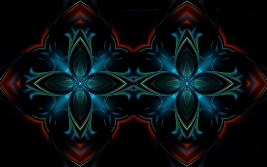 Mesmerizing Dark Kaleidoscope Wallpaper | 1920x1200 Vibrant Design