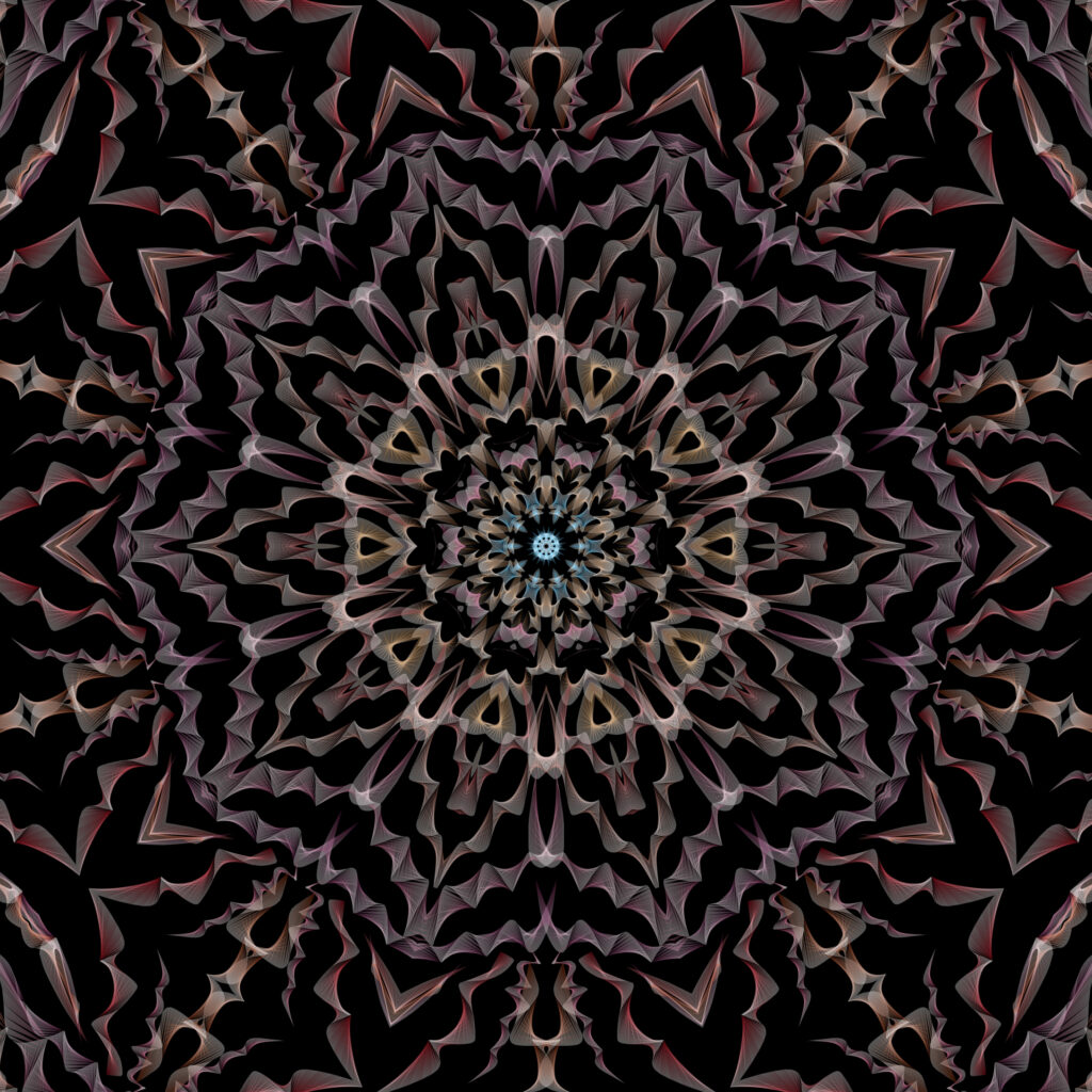 Mesmerizing Kaleidoscope Wallpaper - Intricate Patterns on Dark Background