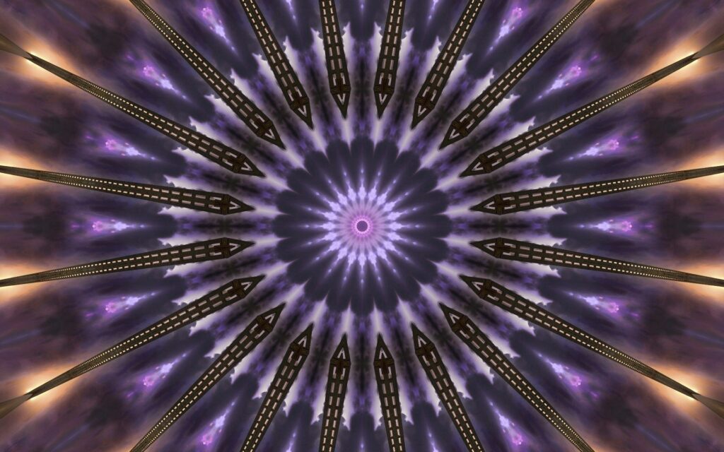 Mesmerizing 1920x1200 Kaleidoscopic Wallpaper with Radiating Patterns