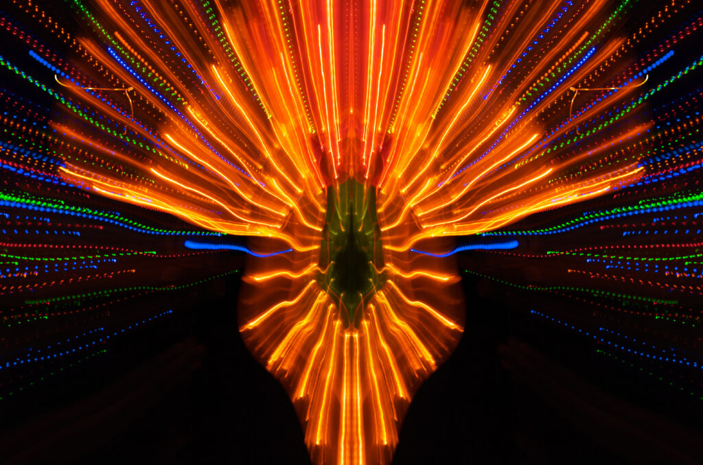 Vivid Long Exposure Light Wallpaper: Dynamic Color Abstraction
