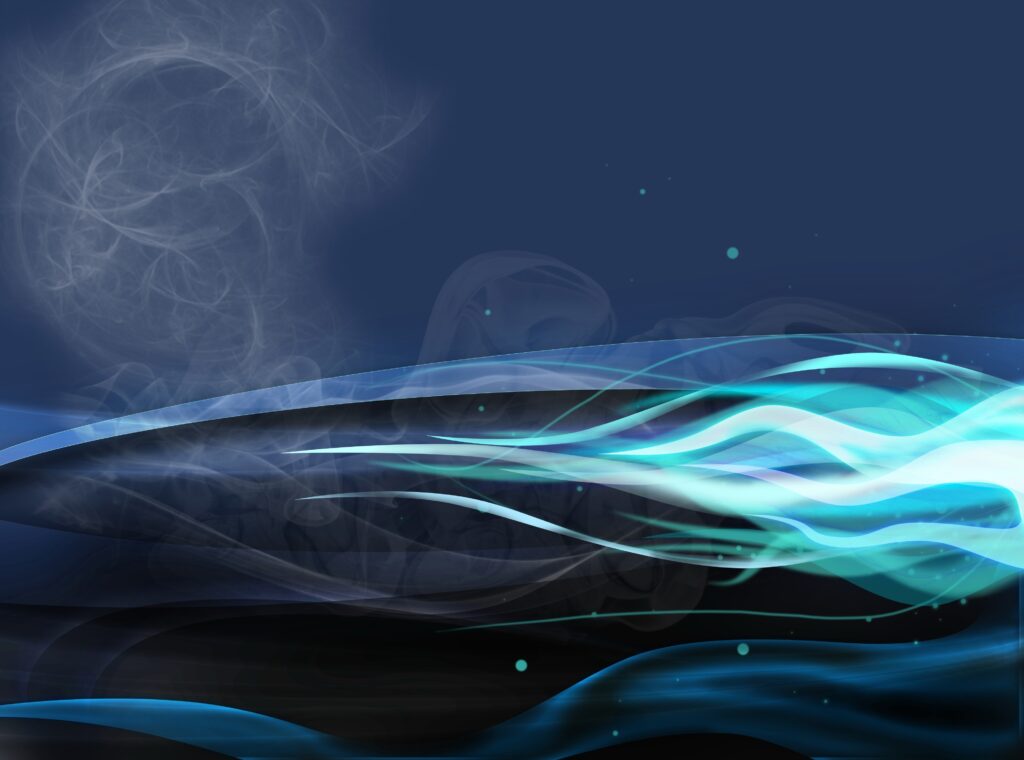 Tranquil Light Blue Wavy Lines Wallpaper on Dark Background
